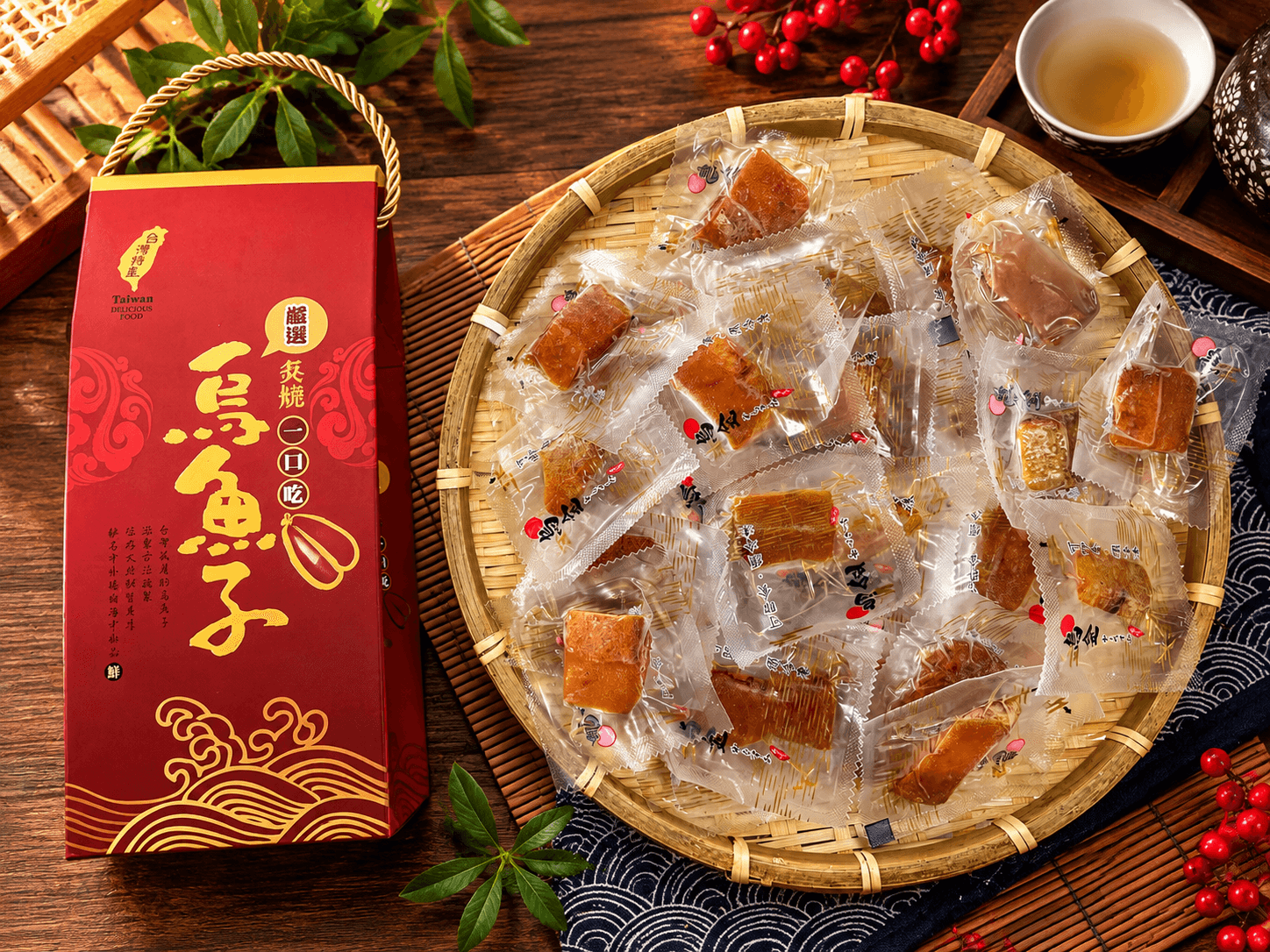 一口吃烏魚子
